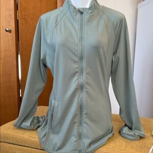 Yogalicious Lux Rebel Flare Full-Zip Jacket – Sage – Size Large